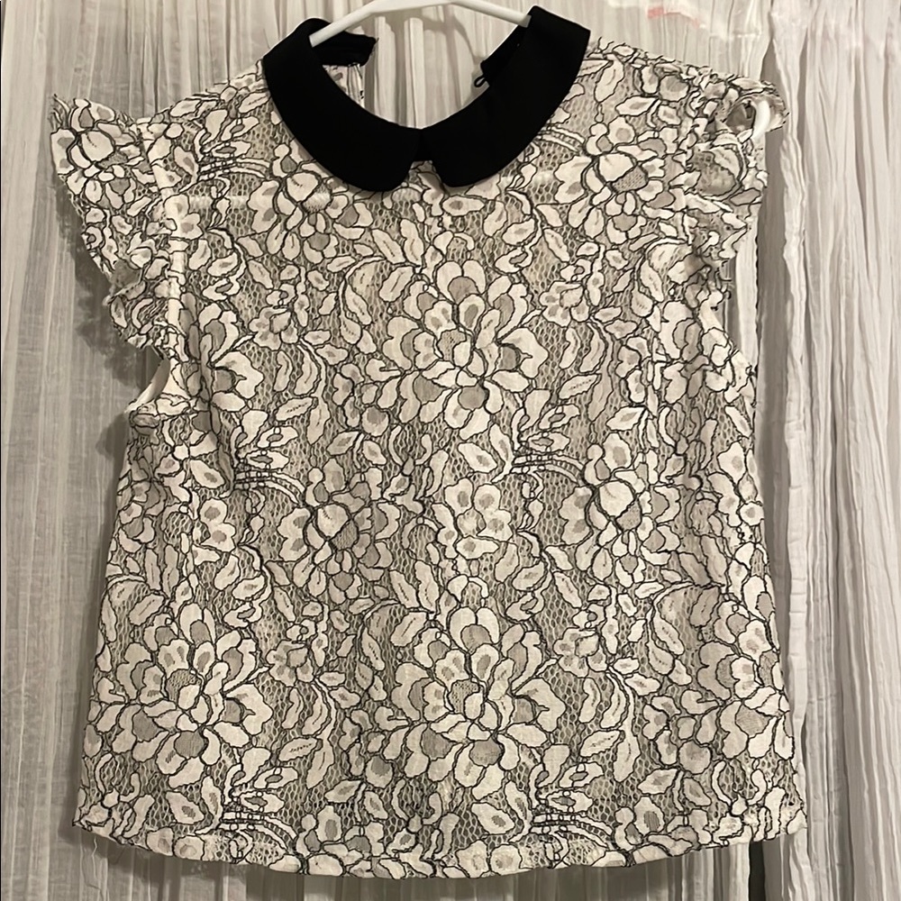 Forever 21 Lace Top with Black Trim